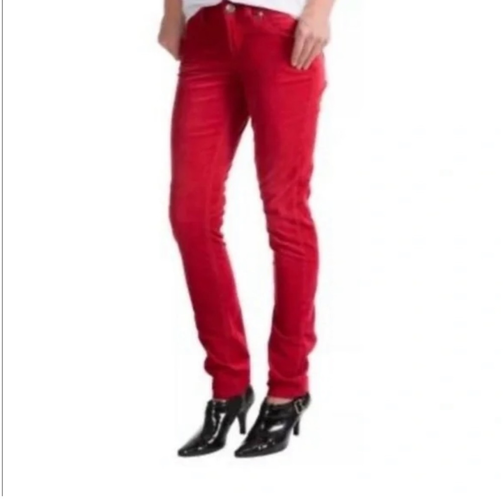Red corduroy skinny jean Silver Jeans